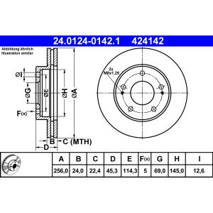Disque de frein ATE 24.0124-0142.1