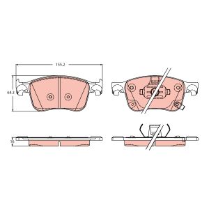 Conjunto de pastilhas de travão TRW GDB2342