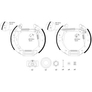 Jeu de mâchoires de frein Shoe Kit Pro TEXTAR 84048004