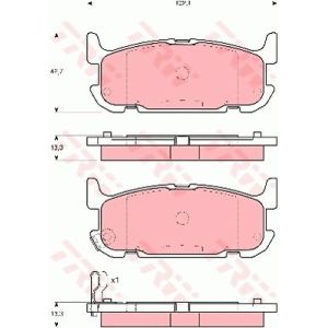 Bremsbelagsatz TRW GDB3318, Hinten