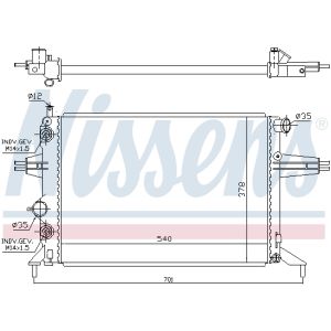 Kühler, Motorkühlung NISSENS 632481