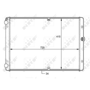 Radiador, refrigeración de motor NRF 59088