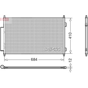 Condensador, sistema de ar condicionado DENSO DCN40027