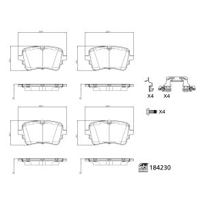 Remblokset, schijfrem FEBI BILSTEIN FE184230