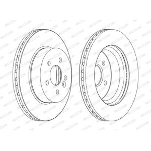 Bremsscheiben FERODO DDF1036C vorne, belüftet, 2 Stück