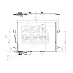 Condenseur (climatisation) MEAT & DORIA 991261