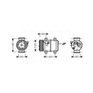 Compressor, ar condicionado AVA COOLING VOAK120