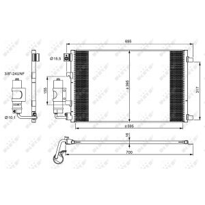 Condensador, aire acondicionado EASY FIT NRF 35973