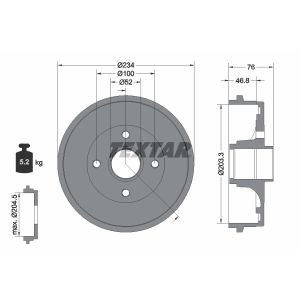 Bremstrommel TEXTAR 94033800