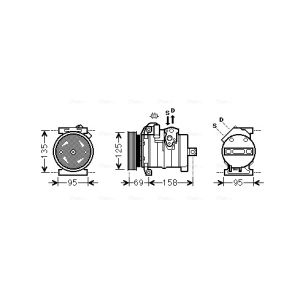 Compressor, ar condicionado AVA COOLING CRAK130