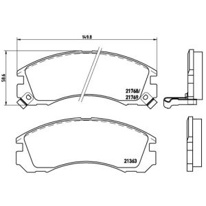 Juego de pastillas de freno BREMBO Xtra P 54 017X, delante