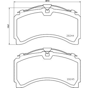 Bremsbelagsatz TEXTAR 2924401