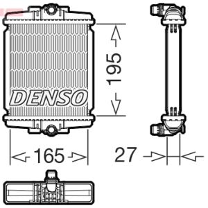 Radiador, arrefecimento do motor DENSO DRM05077