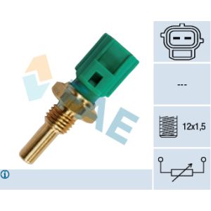 Quinton Hazell Sensore Temperatura Refrigerante XEMS37 - Ricambio Auto Per Motori, Filettatura M12x1,5, 2 Contatti, Colore Verde, Per Volvo E Mazda
