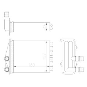 Warmtewisselaar, interieur verwarming NRF 54412