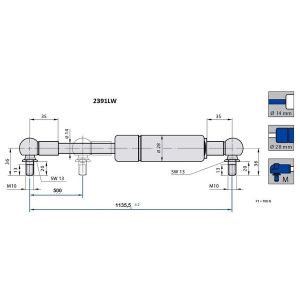 Gasfeder STABILUS STA2391LW