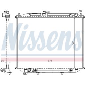 Kühler, Motorkühlung NISSENS 68707A