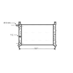 Arrefecedor do motor AVA COOLING FT2078