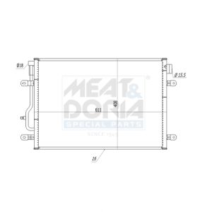 Kondensator, Klimaanlage MEAT & DORIA 991067