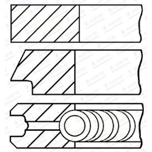 Set di anelli per pistoni Goetze Diamond Coated LKZ-Ring GOETZE 08-436506-00