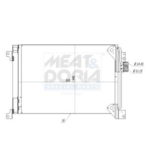 Condenseur (climatisation) MEAT & DORIA 991124