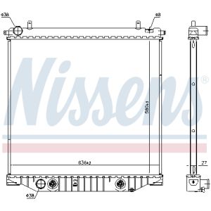 Radiator, motorkoeling NISSENS 616909