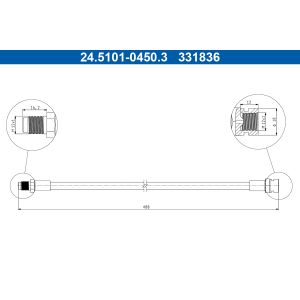 Bremsschlauch ATE 24.5101-0450.3