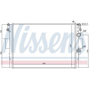 Radiatore Raffreddamento Motore NRF 53612 Per Iveco Daily III - Ricambio Compatibile Con Modelli 1997-2009