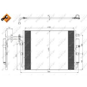 Condensor, airconditioning NRF 350217