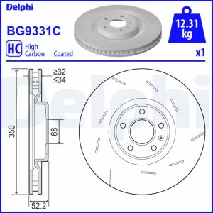 Disque de frein DELPHI BG9331C