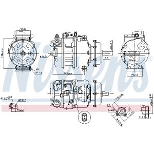 Compressor airconditioning NISSENS 890635