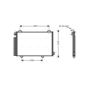 A/C-kondensor AVA COOLING TO5382D