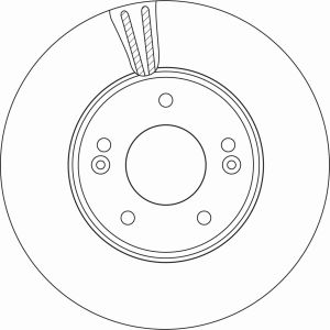 Disco de freno TRW DF6966 delantero, ventilado , 1 Pieza