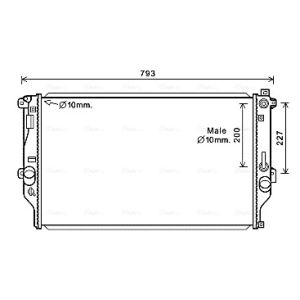 Arrefecedor do motor AVA COOLING TO2715