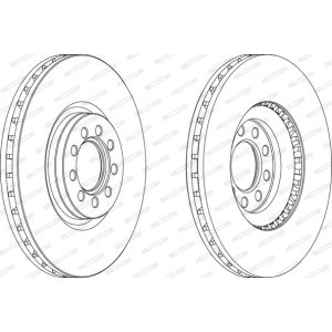 Disco de freno FERODO FCR317A, 1 Pieza