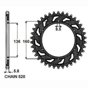 équipement, derrière SUNSTAR SUNR1-3637-46