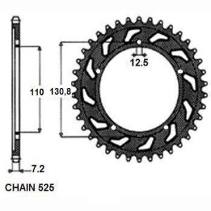 Tandwiel achter SUNSTAR SUNR1-4467-44