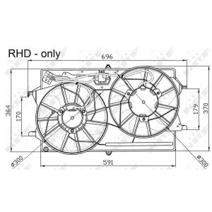 Lüfter, Motorkühlung NRF 47033