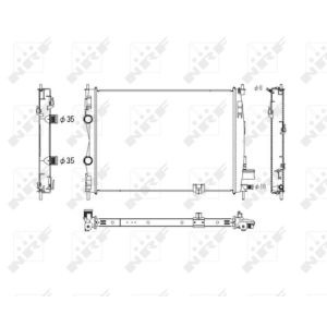 Radiador, refrigeración de motor NRF 53756