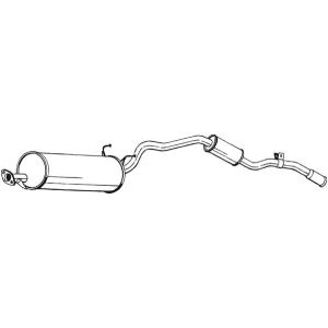 Geluiddemper achter BOSAL 286-233