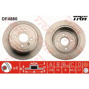 Remschijf TRW DF4880