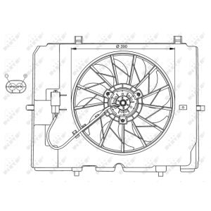 Ventilador, refrigeración de motor NRF 47067