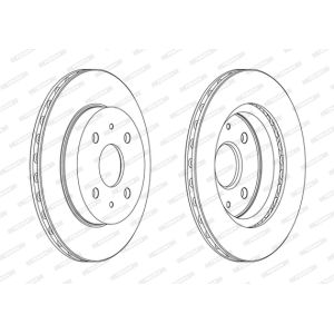 Disque de frein FERODO DDF1774C avant, ventilé, 2 Stück