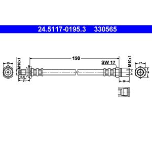 Bremsschlauch ATE 24.5117-0195.3
