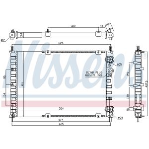 Radiador, refrigeración de motor NISSENS 61879A