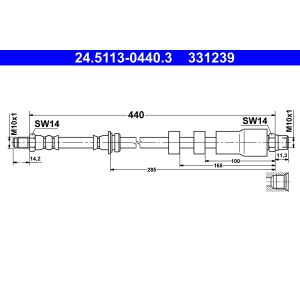 Flexible de frein ATE 24.5113-0440.3