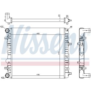 Kühler, Motorkühlung NISSENS 65325