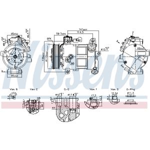 Kompressor för luftkonditionering NISSENS 890596
