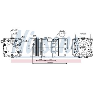 Kompresor Klimatyzacji Citroen C4 I; Peugeot 206, 307 1.4D-2.0D 12.99-Nis 89195 Citroen, Peugeot - Sklep Inter Cars