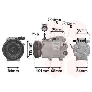 Compresor, aire acondicionado VAN WEZEL 8200K237